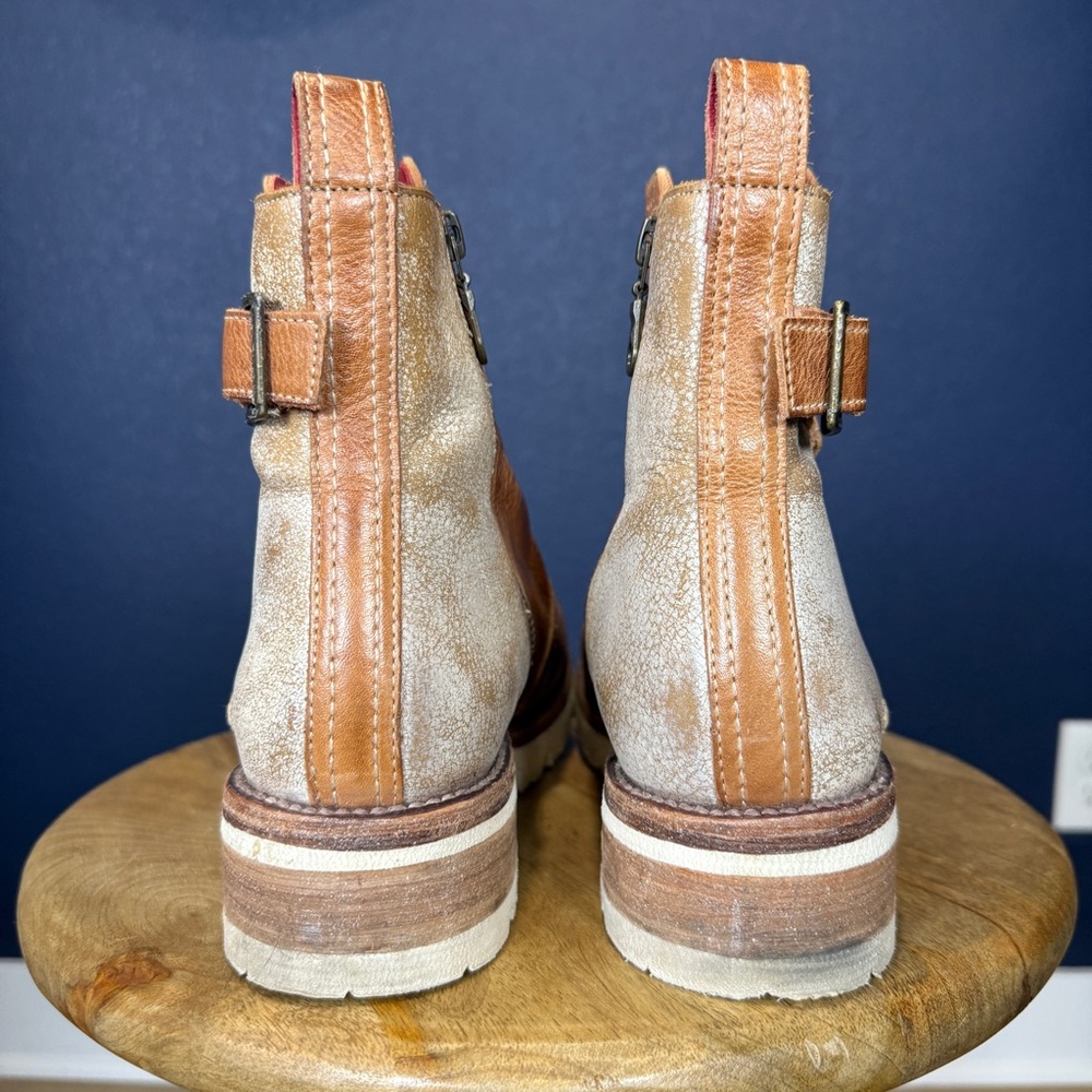 Bed Stu Brianna Ankle Boots | Tan & Cream | Size 9.5 - Picture 4 of 9